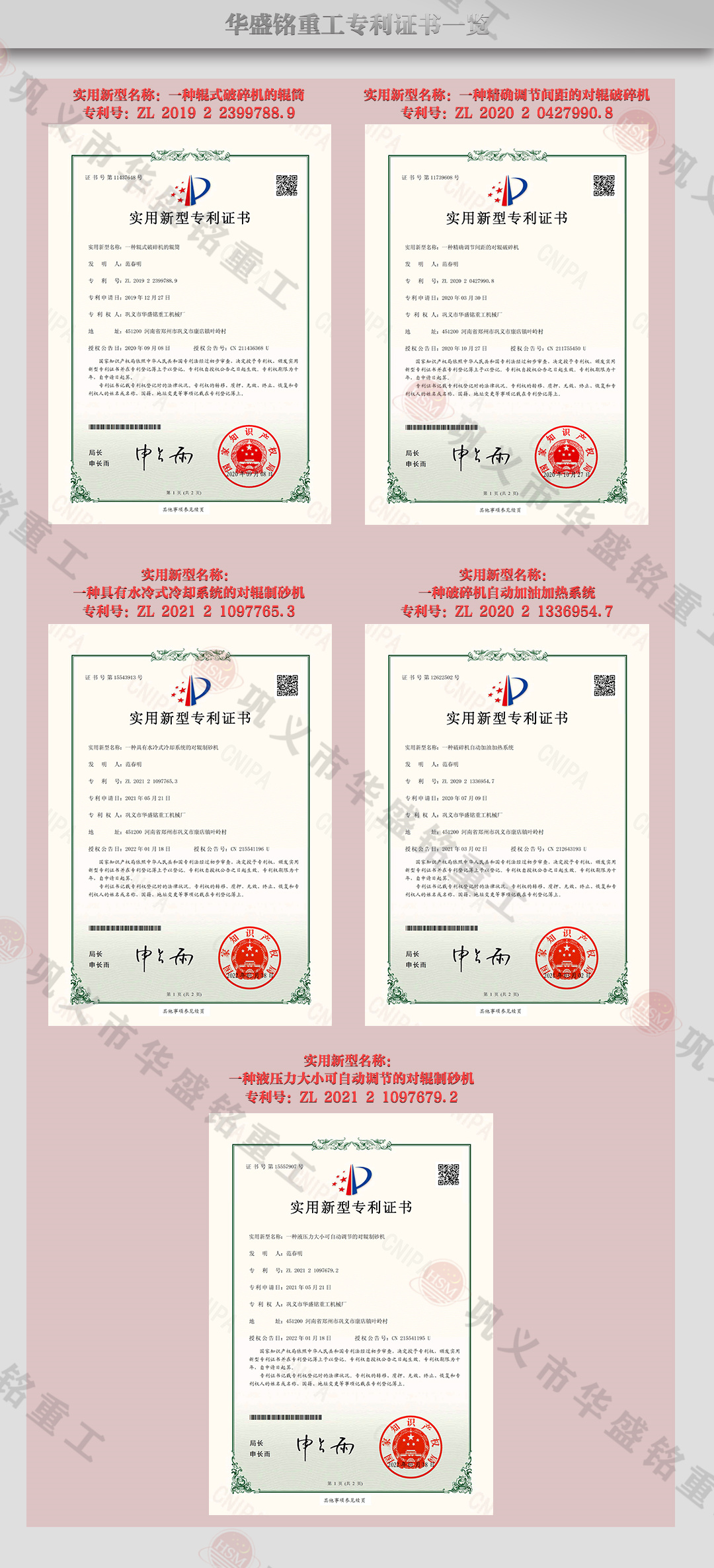 瀝青廠銑刨料破碎篩分設備專利資質 瀝青廠銑刨料破碎篩分設備專利資質